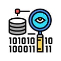 analysis binary digital processing color icon vector illustration Royalty Free Stock Photo
