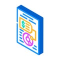 analysis business achievement isometric icon vector illustration Royalty Free Stock Photo