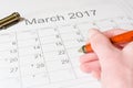 Analysis of a calendar March