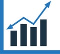Analysis, chart, graphical, report icon. Vector illustration Royalty Free Stock Photo