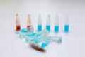 Analysis Chemical composition in laboratory. Royalty Free Stock Photo