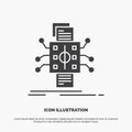 Analysis, data, datum, processing, reporting Icon. glyph vector gray symbol for UI and UX, website or mobile application Royalty Free Stock Photo