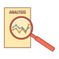 Analysis diagram magnifier, line art