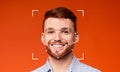 Analysis of facial recognition of a smiling person in a unique setting