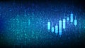 Analysis graph candlestick stock icon made with currency symbols. Stock market or forex trading graph. Dollar, euro, yen and pound Royalty Free Stock Photo