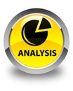 Analysis (graph icon) glossy yellow round button Royalty Free Stock Photo