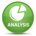 Analysis (graph icon) special soft green round button Royalty Free Stock Photo