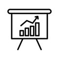 Analysis graph Line Style vector icon which can easily modify or edit Royalty Free Stock Photo