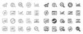Analysis line icons. Charts, Reports and Graphs. Vector Royalty Free Stock Photo
