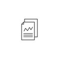 Analysis overview data risk line icon. Audit document