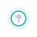 Analysis, Search, information, research, Security Glyph Icon. Vector isolated illustration Royalty Free Stock Photo