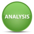 Analysis special soft green round button Royalty Free Stock Photo