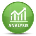 Analysis (statistics icon) special soft green round button Royalty Free Stock Photo