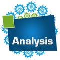 Analysis Green Blue Gears Circular Squares Royalty Free Stock Photo
