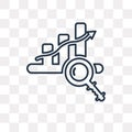 Analysis vector icon isolated on transparent background, linear Royalty Free Stock Photo