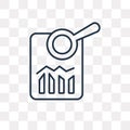 Analysis vector icon isolated on transparent background, linear Royalty Free Stock Photo