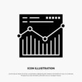 Analysis, Web, Website, Report Solid Black Glyph Icon Royalty Free Stock Photo