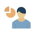Analyst character Isolated Vector icon which can easily modify or edit Royalty Free Stock Photo
