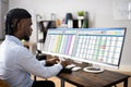 Analyst Employee Using Spreadsheet Royalty Free Stock Photo