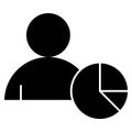 Analyst Glyph Style vector icon which can easily modify or edit