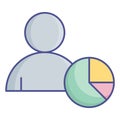 Analyst Glyph Style vector icon which can easily modify or edit