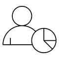 Analyst outline vector icon which can easily modify or edit Royalty Free Stock Photo