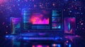 Analyst utilizing computer and dashboard for business data analysis and customer management systems