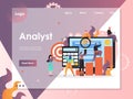 Analyst vector website landing page design template Royalty Free Stock Photo