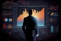 Analyst working with computer in Business Analytics and Data Management System to make report with KPI and metrics connected to Royalty Free Stock Photo
