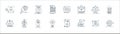 analytic investment line icons. linear set. quality vector line set such as settings, analytics, idea, justice, justice, scale,