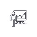 Analytical findings linear icon concept. Analytical findings line vector sign, symbol, illustration.