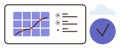 Data Analysis Dashboard with Graph, Checklist, and Cloud Integration Concept Royalty Free Stock Photo