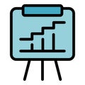 Analytical report icon vector flat