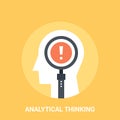 Analytical thinking icon concept