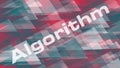 Analytics algorithm computer science innovation vector illustration, triangular abstract style template layout Royalty Free Stock Photo