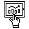 Analytics, bar chart analysis . . Vector icon which can easily modify or editable Royalty Free Stock Photo