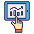 Analytics, bar chart analysis .     Vector icon which can easily modify or edit Royalty Free Stock Photo