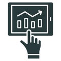 Analytics, bar chart analysis .   Vector icon which can easily modify or editable Royalty Free Stock Photo