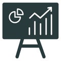 Analytics, bar chart analysis .   Vector icon which can easily modify or editable Royalty Free Stock Photo