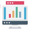 Analytics, bar chart Color Vector icon which can easily modify or edit Royalty Free Stock Photo