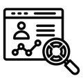 Analytics, chart analysis .  Vector icon which can easily modify or edit Royalty Free Stock Photo