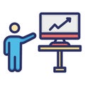 Analytics, chart analysis .  Vector icon which can easily modify or editable Royalty Free Stock Photo