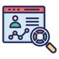 Analytics, chart analysis .    Vector icon which can easily modify or edit Royalty Free Stock Photo