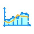 analytics chart big data color icon vector illustration