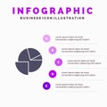 Analytics, Chart, Pie, Graph Solid Icon Infographics 5 Steps Presentation Background Royalty Free Stock Photo