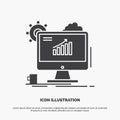 Analytics, chart, seo, web, Setting Icon. glyph vector gray symbol for UI and UX, website or mobile application Royalty Free Stock Photo