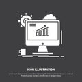 Analytics, chart, seo, web, Setting Icon. glyph vector symbol for UI and UX, website or mobile application Royalty Free Stock Photo