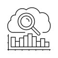 analytics cloud computing line icon vector illustration Royalty Free Stock Photo