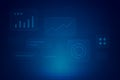 Analytics Dashboard Background featuring Floating UI Royalty Free Stock Photo