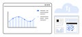 Analytics Dashboard With Graphs and Data Upload for Cloud-Based Insights Royalty Free Stock Photo